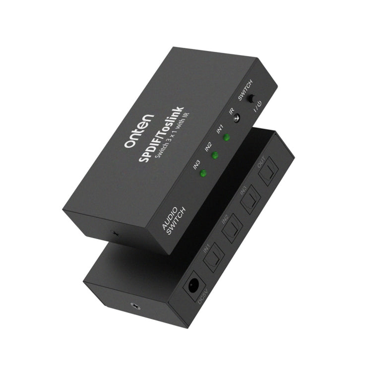 Onten 37507 Digital Optical Audio 3 In 1 Out Switcher Speaker Connector - Adapter by PMC Jewellery | Online Shopping South Africa | PMC Jewellery | Buy Now Pay Later Mobicred