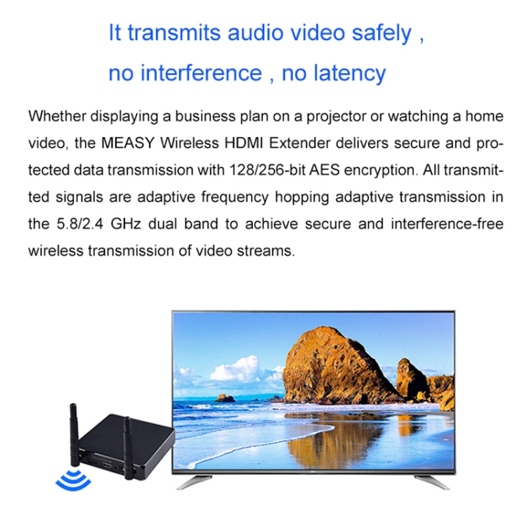 Measy FHD686-2 Full HD 1080P 3D 2.4GHz / 5.8GHz Wireless HD Multimedia Interface Extender 1 Transmitter + 2 Receiver, Transmission Distance: 200m(EU Plug) - Set Top Box & Accessories by Measy | Online Shopping South Africa | PMC Jewellery | Buy Now Pay Later Mobicred