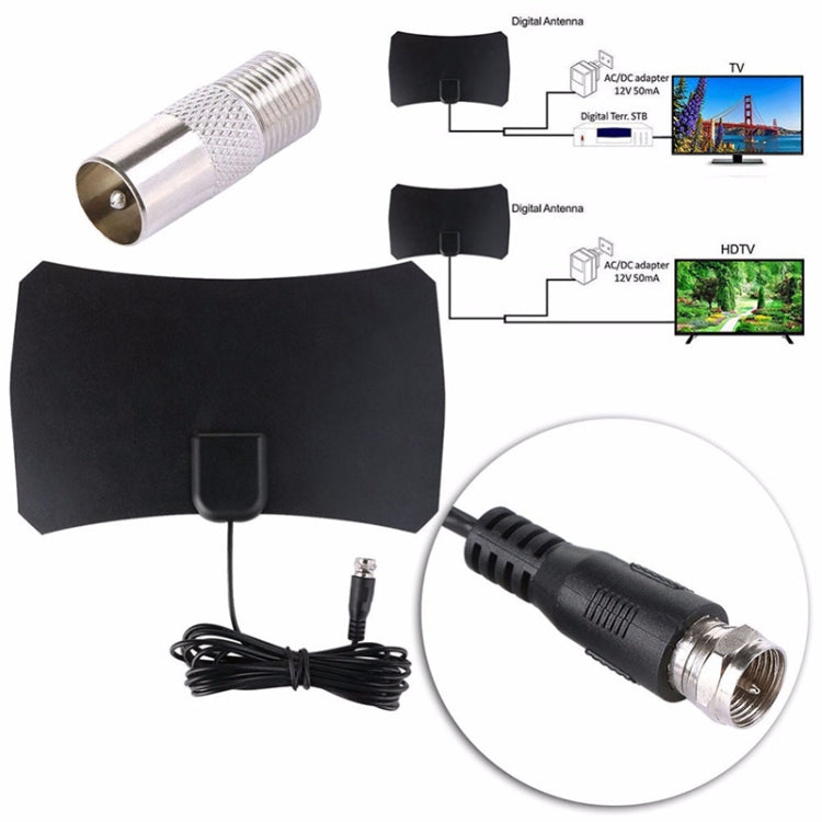 50 Miles Range 25dBi High Gain Digital Indoor HDTV Antenna with 3m Coaxial Cable - DVB-T & Simulation Antenna by PMC TechLife | Online Shopping South Africa | PMC TechLife | Buy Now Pay Later Mobicred