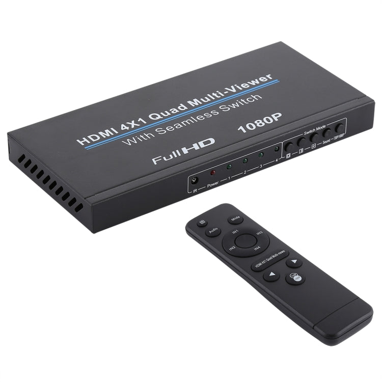 NEWKENG NK-C941 Full HD 1080P HDMI 4x1 Quad Multi-Viewer with Seamless Switch & Remote Control, EU Plug - free shipping - PMC Jewellery - Order now!