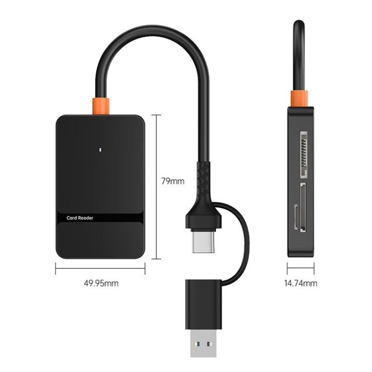 ADS-316 8 in 1 Type-C+USB Multi-function Card Reader -  by PMC Jewellery | Online Shopping South Africa | PMC Jewellery | Buy Now Pay Later Mobicred