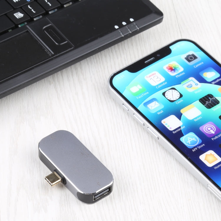 3 in 1 USB-C / Type-C Male to USB-C / Type-C Charging + USB + DP Female Adapter - Cable & Adapters by PMC Jewellery | Online Shopping South Africa | PMC Jewellery | Buy Now Pay Later Mobicred