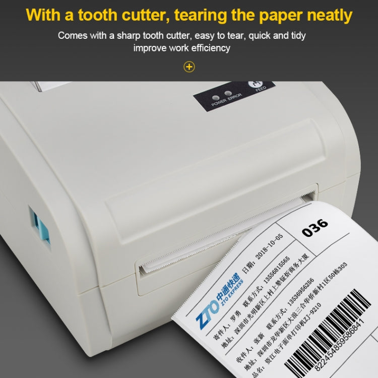 POS-9210 110mm USB +  Bluetooth POS Receipt Thermal Printer Express Delivery Barcode Label Printer, AU Plug(White) - Receipt Printers by PMC Jewellery | Online Shopping South Africa | PMC Jewellery | Buy Now Pay Later Mobicred