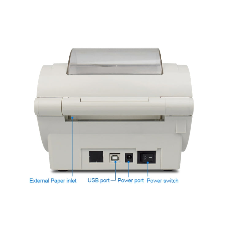 POS-9210 110mm USB +  Bluetooth POS Receipt Thermal Printer Express Delivery Barcode Label Printer, EU Plug(White) - Printer by PMC Jewellery | Online Shopping South Africa | PMC Jewellery | Buy Now Pay Later Mobicred