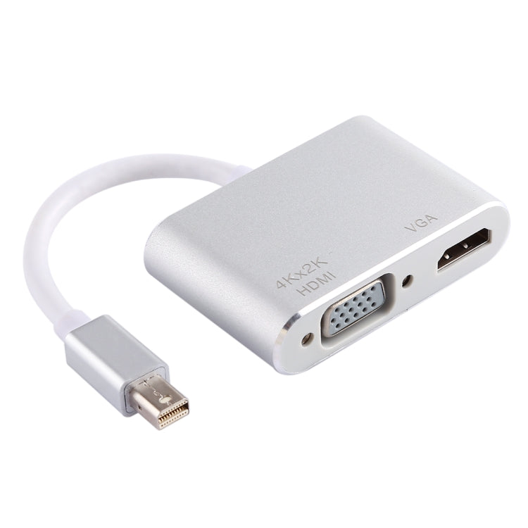 2 in 1 4Kx2K Mini DisplayPort to VGA & HDMI Adapter (Silver) - free shipping - PMC Jewellery - Order now!