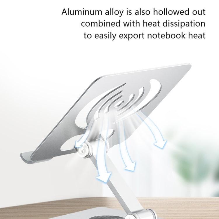 L-13 Aluminum Alloy Foldable Rotating Laptop/Tablet Stand (Silver) - free shipping - PMC Jewellery - Order now!