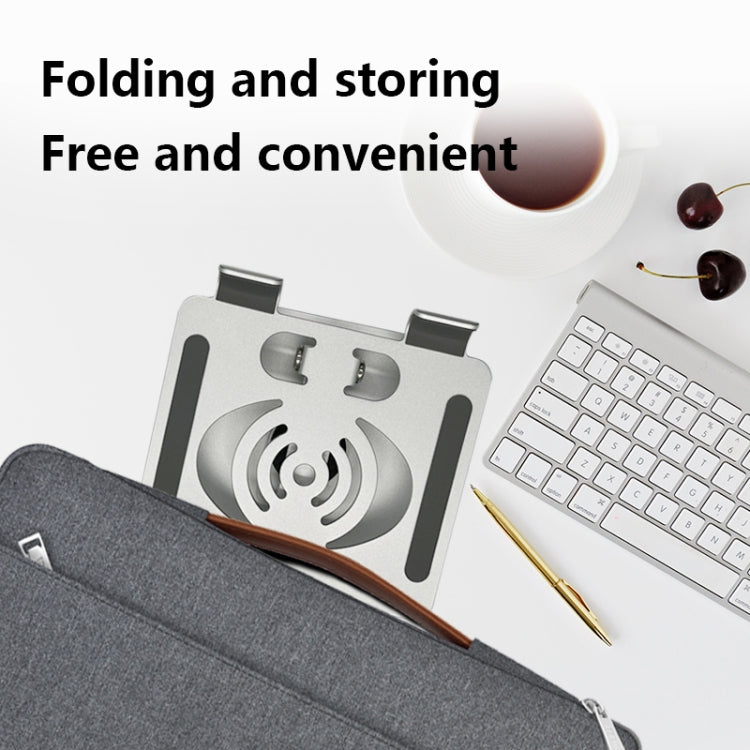 L-13 Aluminum Alloy Foldable Rotating Laptop/Tablet Stand (Silver) - free shipping - PMC Jewellery - Order now!