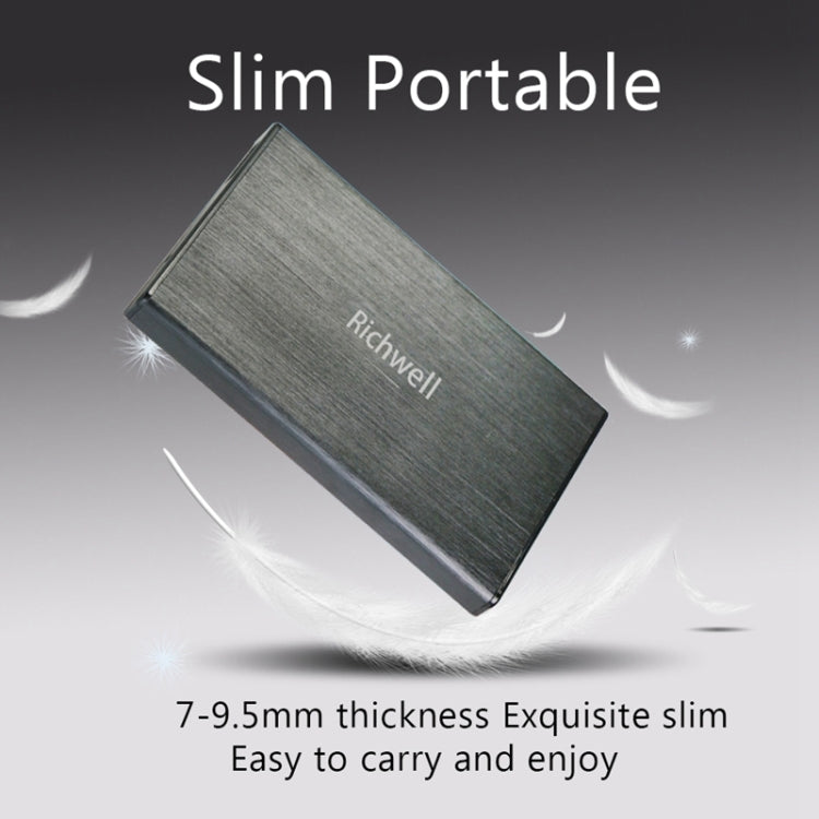 Richwell SATA R23-SATA-2TB 2TB 2.5 inch USB3.0 Interface Mobile Hard Disk Drive(Black) - free shipping - PMC Jewellery - Order now!