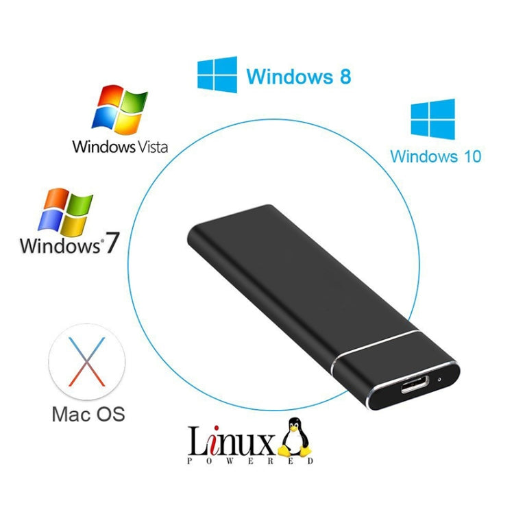 M.2 NGFF to USB-C / Type-C USB 3.1 Interface Aluminum Alloy SSD Enclosure(Black) - HDD Enclosure by PMC TechLife | Online Shopping South Africa | PMC TechLife | Buy Now Pay Later Mobicred