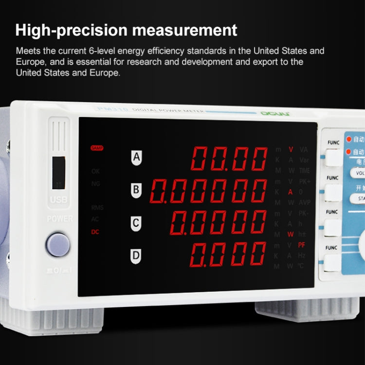 DCUU PM310 Intelligent Electrical Parameters Measuring Instrument (EU Plug) - Current & Voltage Tester by PMc TechLife | Online Shopping South Africa | PMc TechLife | Buy Now Pay Later Mobicred