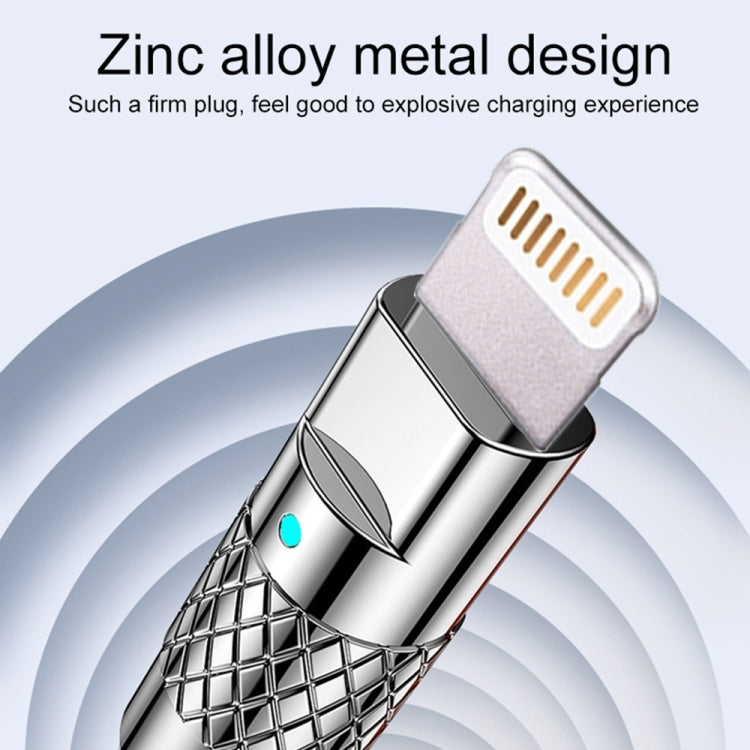 Mech Series 6A 120W USB to 8 Pin Metal Plug Silicone Fast Charging Data Cable, Length: 1.8m(Yellow) - free shipping - PMC Jewellery - Order now!