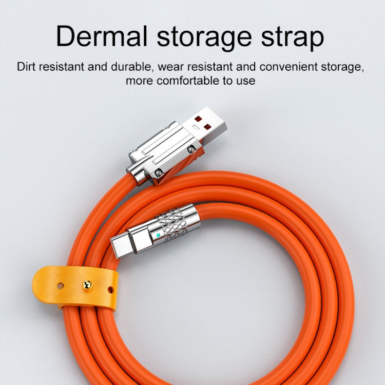 Mech Series 6A 120W USB to USB-C / Type-C Metal Plug Silicone Fast Charging Data Cable, Length: 1.2m(Blue) - USB-C & Type-C Cable by PMC TechLife | Online Shopping South Africa | PMC TechLife | Buy Now Pay Later Mobicred