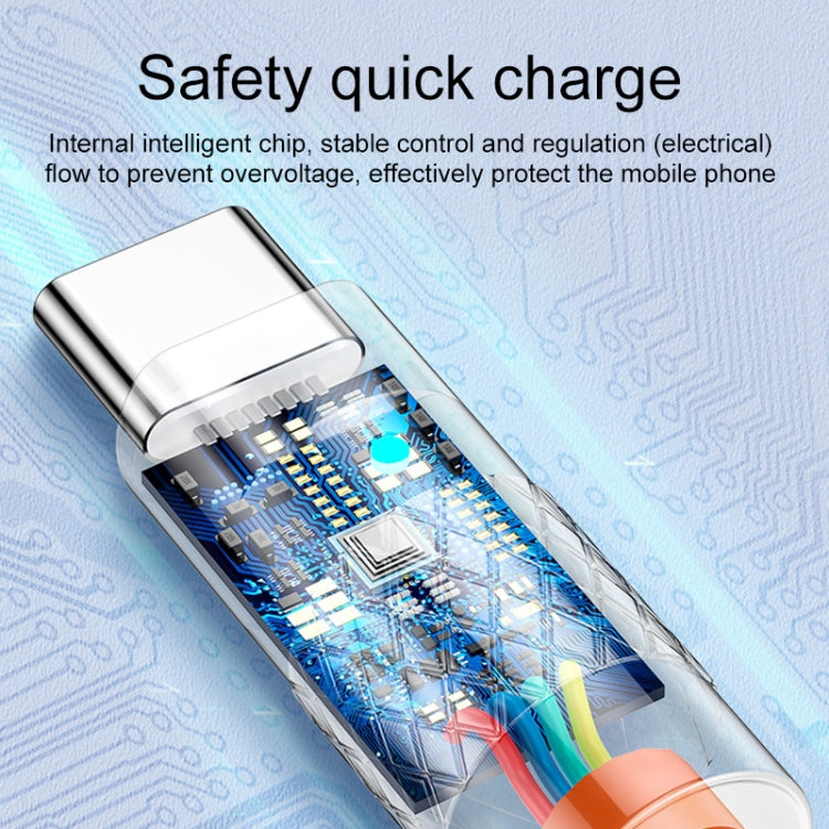 Mech Series 6A 120W USB to USB-C / Type-C Metal Plug Silicone Fast Charging Data Cable, Length: 1.8m(Blue) - USB-C & Type-C Cable by PMC TechLife | Online Shopping South Africa | PMC TechLife | Buy Now Pay Later Mobicred