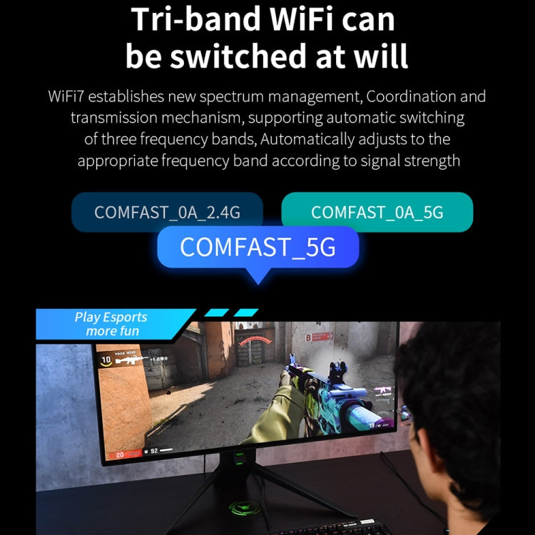COMFAST CF-BE200 Pro 8774Mbps WiFi7 PCIE Wireless Network Adapter WiFi Receiver - free shipping - PMC TechLife - Order now!