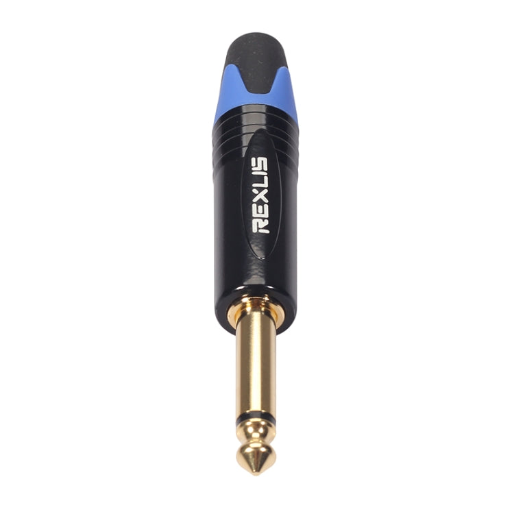 10 PCS TC202 6.35mm Gold-plated Mono Sound Welding Audio Adapter Plug(Blue) - free shipping - PMC Jewellery - Order now!