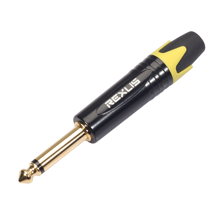 10 PCS TC202 6.35mm Gold-plated Mono Sound Welding Audio Adapter Plug(Yellow) - Microphone Audio Cable & Connector by PMC Jewellery | Online Shopping South Africa | PMC Jewellery | Buy Now Pay Later Mobicred