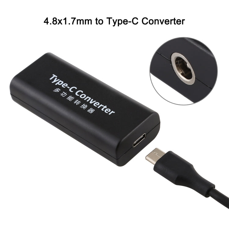 DC 4.8 x 1.7mm Power Jack Female to USB-C / Type-C Female Power Connector Adapter with 15cm USB-C / Type C Cable - Universal Power Adapter by PMC Jewellery | Online Shopping South Africa | PMC Jewellery | Buy Now Pay Later Mobicred