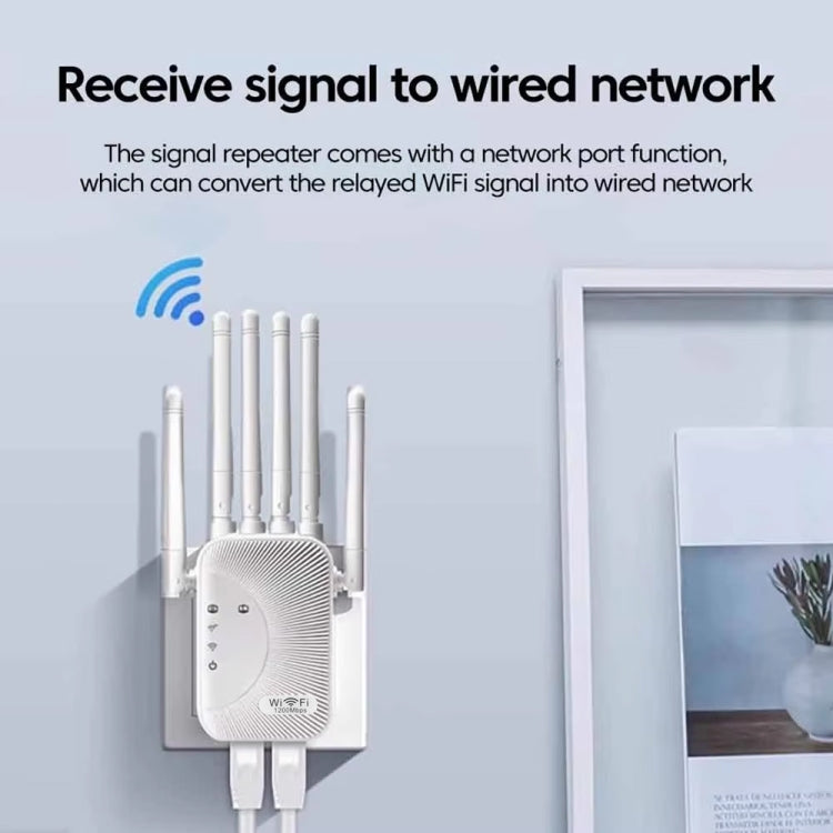 SM-011 Six-antenna 1200M Repeater WiFi Wireless Router (EU Plug) - Wireless Routers by PMC TechLife | Online Shopping South Africa | PMC TechLife | Buy Now Pay Later Mobicred