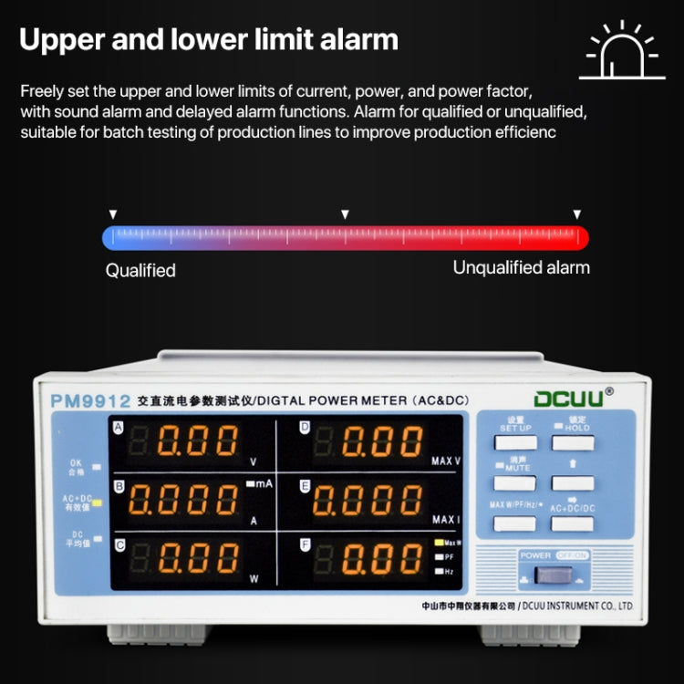 DCUU PM9912 Intelligent Electrical Parameters Measuring Instrument(US Plug) - Current & Voltage Tester by PMC TechLife | Online Shopping South Africa | PMC TechLife | Buy Now Pay Later Mobicred
