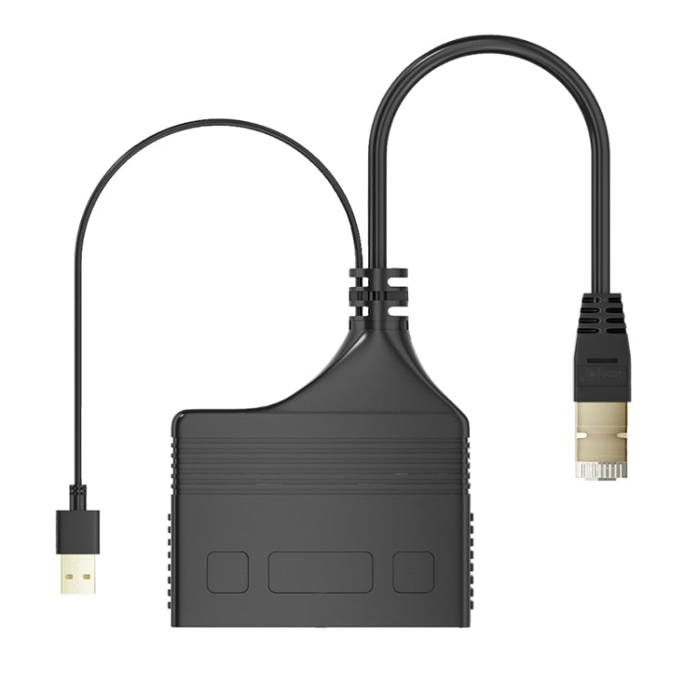 Male RJ45 3 in 1 Gigabit Network Splitter Cable Ethernet Network Coupler - Network Hubs by PMC Jewellery | Online Shopping South Africa | PMC Jewellery | Buy Now Pay Later Mobicred