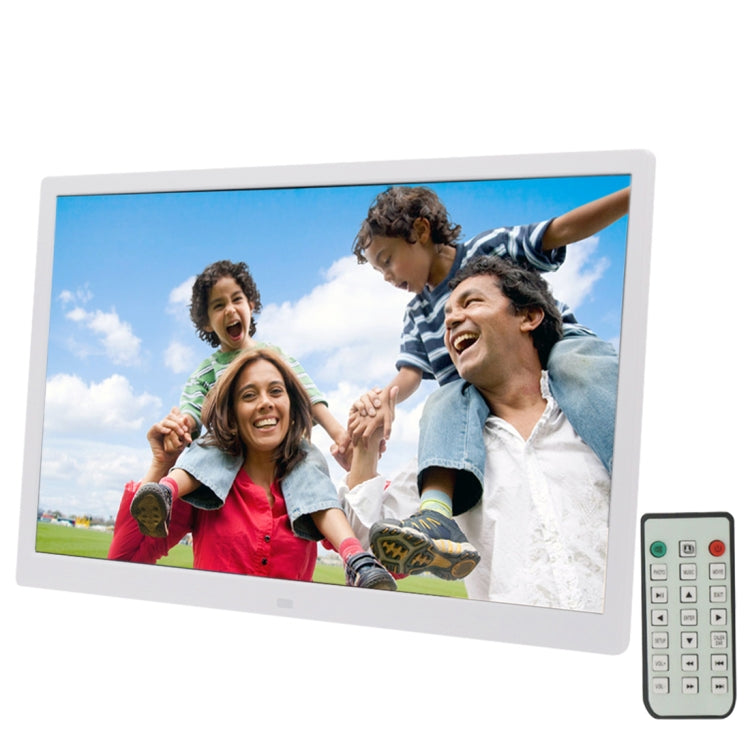 17.0 inch LED Display Digital Photo Frame with Holder / Remote Control, Allwinner Technology, Support USB / SD Card Input / OTG, US/EU/UK Plug(White) - 15 inch Above by PMC TechLife | Online Shopping South Africa | PMC TechLife | Buy Now Pay Later Mobicred