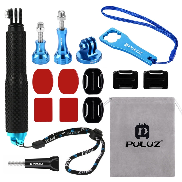PULUZ 16 in 1 CNC Metal Accessories Combo Kits (Screws + Surface Mounts + Tripod Adapter + Extendable Pole Monopod + Storage Bag + Wrench) for GoPro Hero12 Black / Hero11 /10 /9 /8 /7 /6 /5, Insta360  ... ce Pro, DJI Osmo Action 4 and Other Action Cameras -  by PULUZ | Online Shopping South Africa | PMC Jewellery | Buy Now Pay Later Mobicred