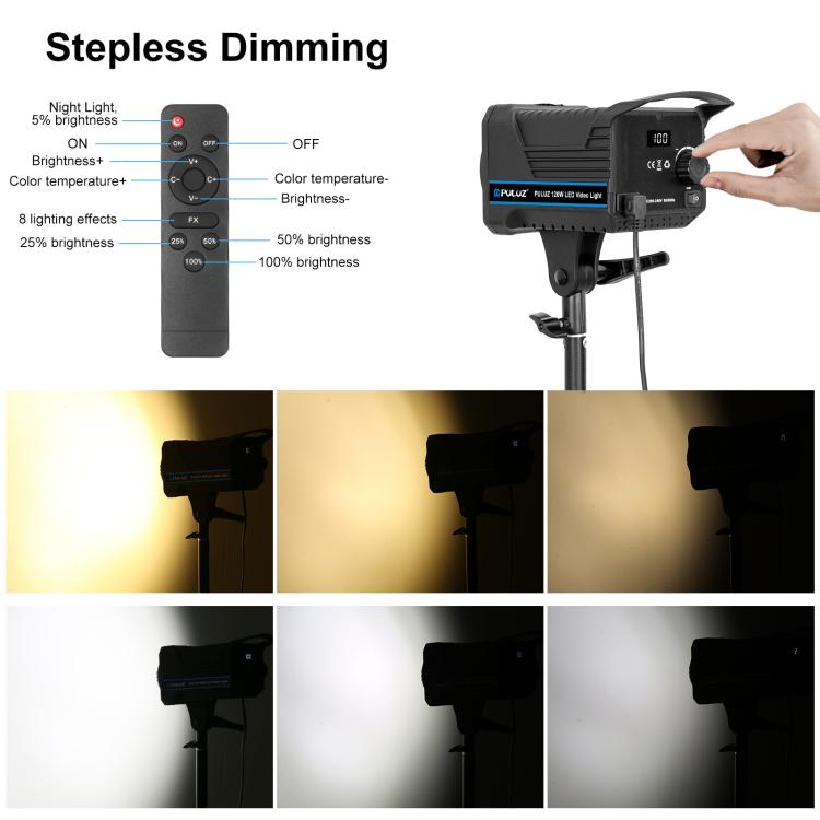 PULUZ 220V 120W Studio Video Light + 2.8m Light Holder + 65cm Foldable Lantern Softbox Photography Kit(US Plug) - free shipping - PMC TechLife - Order now!