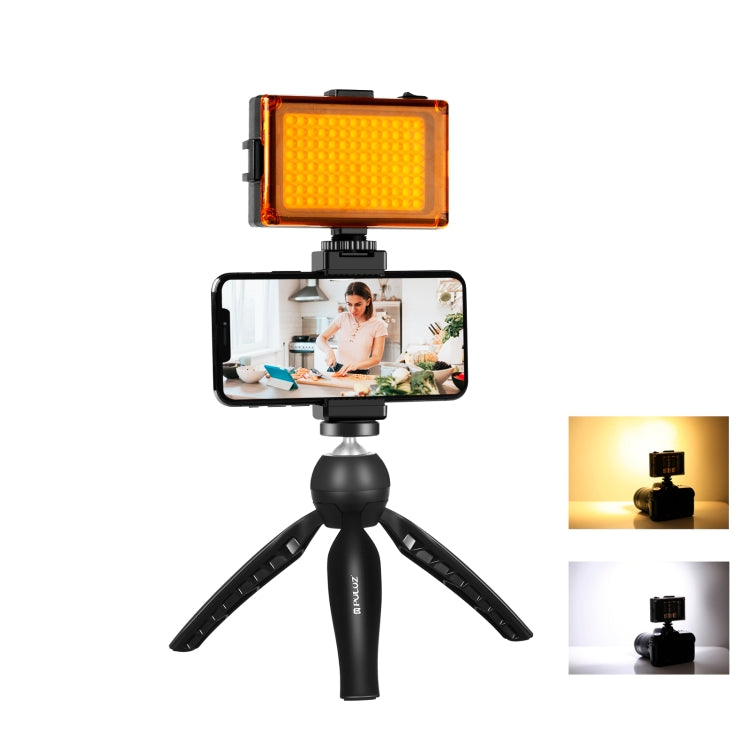 PULUZ Live Broadcast Smartphone Video Light Vlogger Kits with LED Light + Tripod Mount + Phone Clamp Holder(Black) - free shipping - PMC Jewellery - Order now!