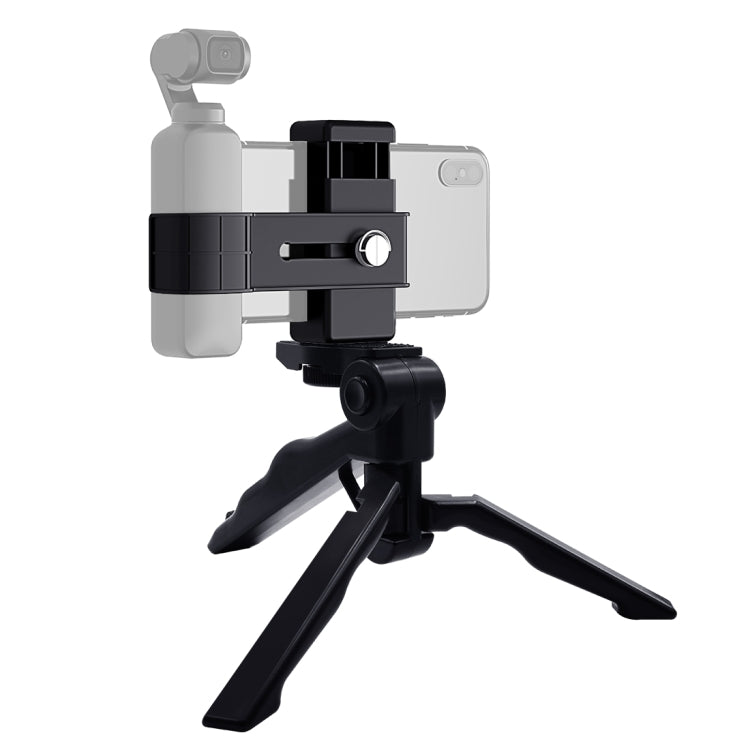 PULUZ Smartphone Fixing Clamp 1/4 inch Holder Mount Bracket + Grip Folding Tripod Mount Kits for DJI OSMO Pocket / Pocket 2 - Mount & Holder by PULUZ | Online Shopping South Africa | PMC Jewellery | Buy Now Pay Later Mobicred