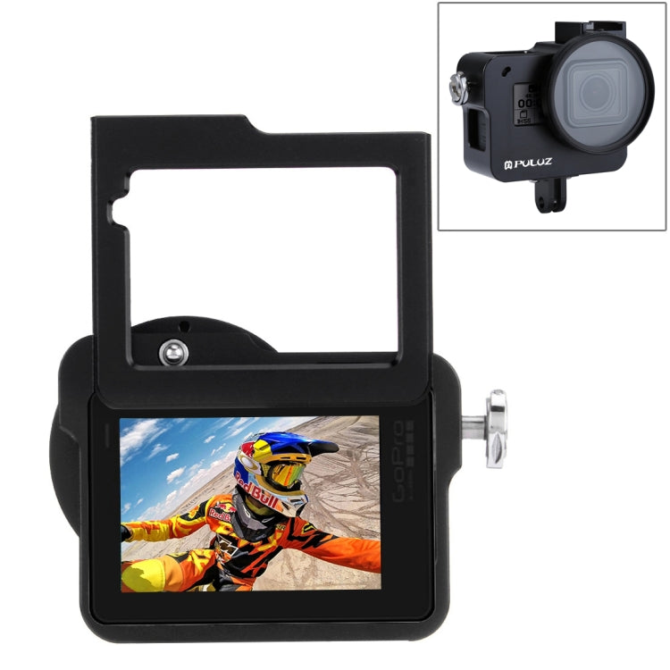 PULUZ Housing Shell CNC Aluminum Alloy Protective Cage with Insurance Frame & 52mm UV Lens for GoPro HERO(2018) /7 Black /6 /5(Black) - Metal Cases by PULUZ | Online Shopping South Africa | PMC Jewellery | Buy Now Pay Later Mobicred