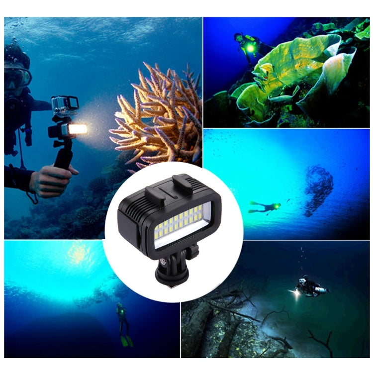 PULUZ 20 LEDs 40m Waterproof IPX8 Studio Light Video & Photo Light with Hot Shoe Base Adapter & Quick Release Buckle & Long Screw & 2 x Filter Plates for GoPro HERO10 Black / HERO9 Black / HERO8 Black ... n /4 /3+ /3 /2 /1, Xiaoyi and Other Action Cameras - free shipping - PMC TechLife - Order now!