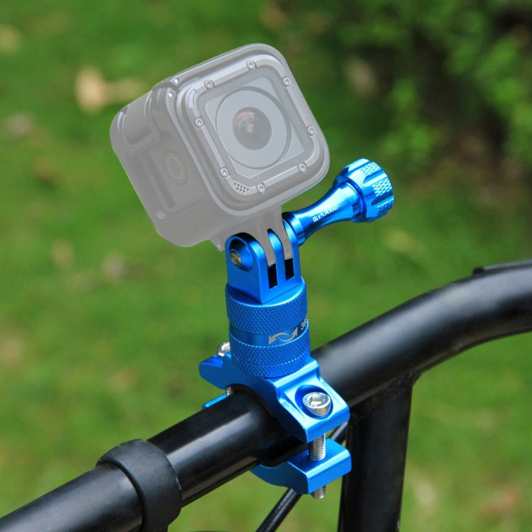 PULUZ 360 Degree Rotation Bike Aluminum Handlebar Adapter Mount with Screw for GoPro Hero12 Black / Hero11 /10 /9 /8 /7 /6 /5, Insta360 Ace / Ace Pro, DJI Osmo Action 4 and Other Action Cameras(Blue) - Bicycle Handlebar Mount by PULUZ | Online Shopping South Africa | PMC Jewellery | Buy Now Pay Later Mobicred