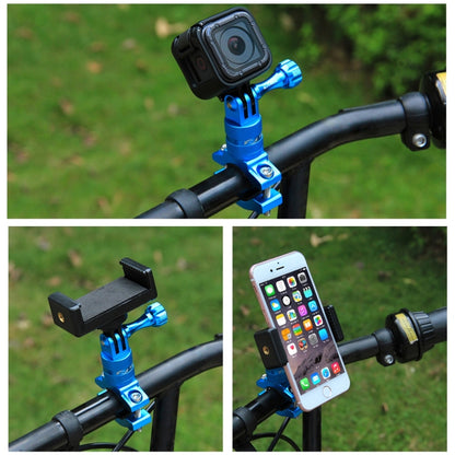 PULUZ 360 Degree Rotation Bike Aluminum Handlebar Adapter Mount with Screw for GoPro Hero12 Black / Hero11 /10 /9 /8 /7 /6 /5, Insta360 Ace / Ace Pro, DJI Osmo Action 4 and Other Action Cameras(Blue) - Bicycle Handlebar Mount by PULUZ | Online Shopping South Africa | PMC Jewellery | Buy Now Pay Later Mobicred