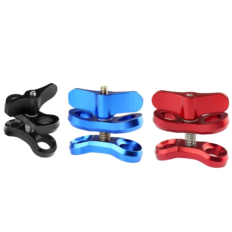 PULUZ Ball Clamp Close Hole Diving Camera Bracket CNC Aluminum Spring Flashlight Clamp for Diving Underwater Photography System(Blue) - Diving Accessories by PULUZ | Online Shopping South Africa | PMC TechLife | Buy Now Pay Later Mobicred