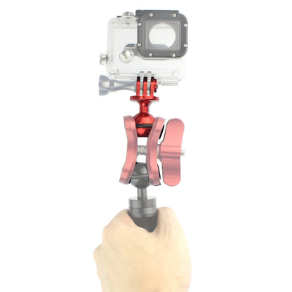 PULUZ  CNC Aluminum Ball Head Adapter Mount for GoPro Hero12 Black / Hero11 /10 /9 /8 /7 /6 /5, Insta360 Ace / Ace Pro, DJI Osmo Action 4 and Other Action Cameras, Diameter: 2.5cm(Red) - Connection Mount by PULUZ | Online Shopping South Africa | PMC Jewellery | Buy Now Pay Later Mobicred