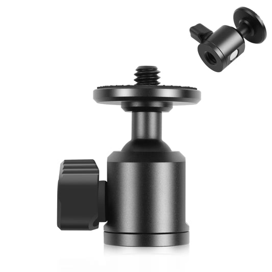 PULUZ 3/8 inch Inner Screw Metal Tripod Ball Head Adapter with Knob Lock(Black) - Tripod Heads by PULUZ | Online Shopping South Africa | PMC Jewellery | Buy Now Pay Later Mobicred