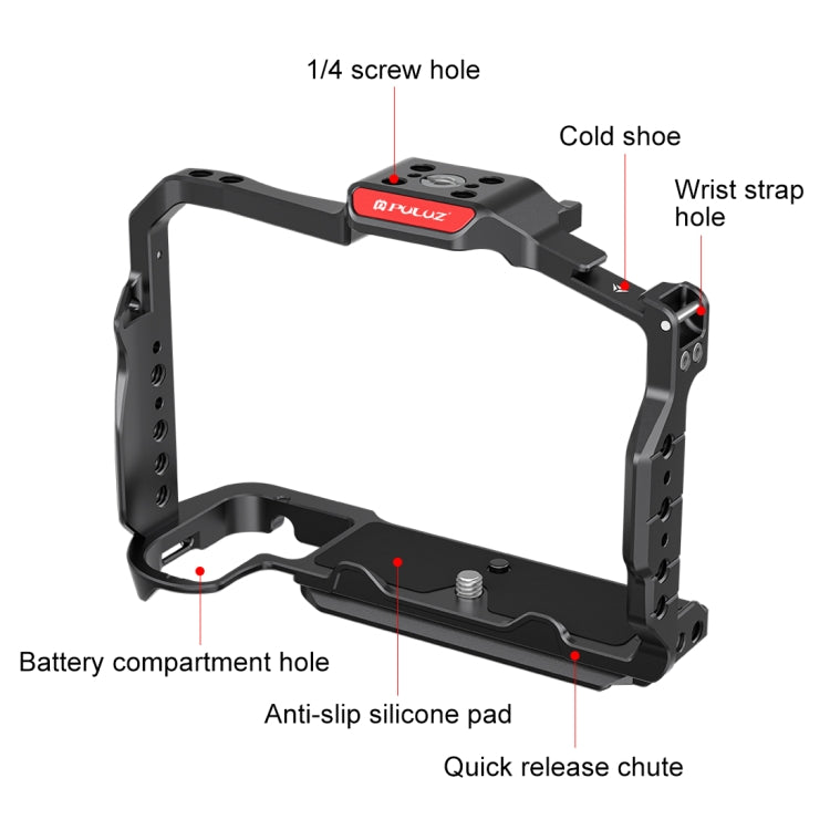 For Nikon Z6III / Z6II PULUZ Metal Camera Cage Stabilizer Rig (Black) - free shipping - PMC TechLife - Order now!