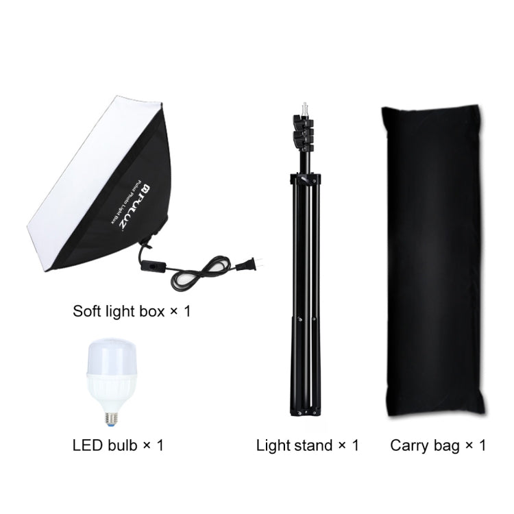PULUZ 50x70cm Studio Softbox + 2m Tripod Mount + Single E27 30W 5700K White Light LED Bulb Photography Kit(US Plug) - free shipping - PMC TechLife - Order now!