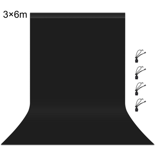 PULUZ 3m x 6m Photography Background Thickness Photo Studio Background Cloth Backdrop (Black) - Solid Color by PULUZ | Online Shopping South Africa | PMC Jewellery | Buy Now Pay Later Mobicred