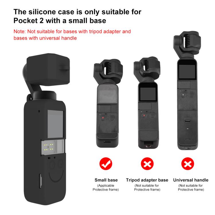 PULUZ  2 in 1 Silicone Cover Case Set for DJI OSMO Pocket 2 (Black) - Case & Bags by PULUZ | Online Shopping South Africa | PMC TechLife | Buy Now Pay Later Mobicred