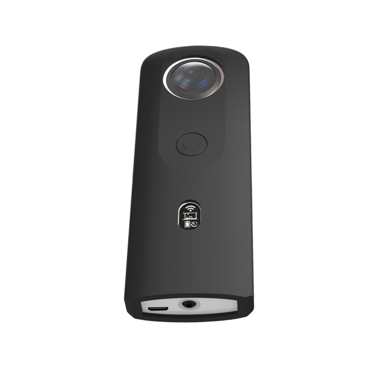 PULUZ Silicone Protective Case with Lens Cover for Ricoh Theta SC2 360 Panoramic Camera(Black) - Silicone Cases by PULUZ | Online Shopping South Africa | PMC Jewellery | Buy Now Pay Later Mobicred