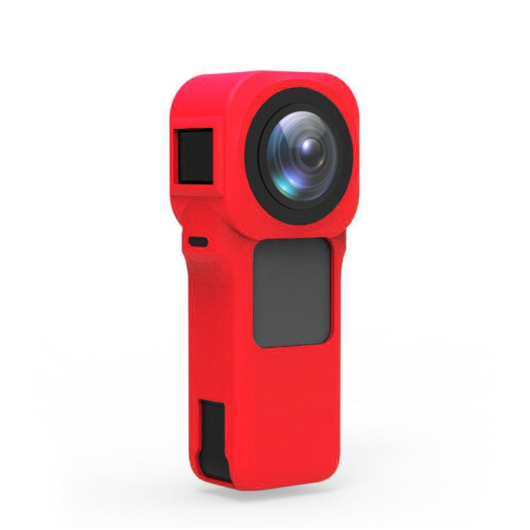 PULUZ Silicone Protective Case with Lens Cover for Insta360 One RS 1-Inch 360 Edition(Red) - Case & Bags by PULUZ | Online Shopping South Africa | PMC TechLife | Buy Now Pay Later Mobicred