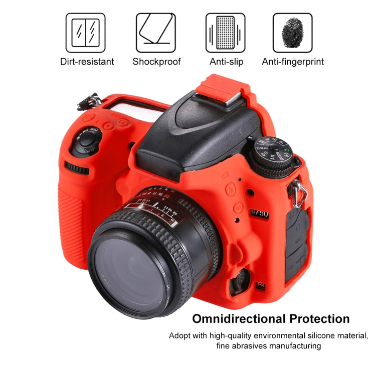 PULUZ Soft Silicone Protective Case for Nikon D750(Red) - free shipping - PMC TechLife - Order now!