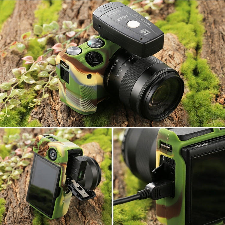 PULUZ Soft Silicone Protective Case for Canon EOS M3(Camouflage) - free shipping - PMC TechLife - Order now!