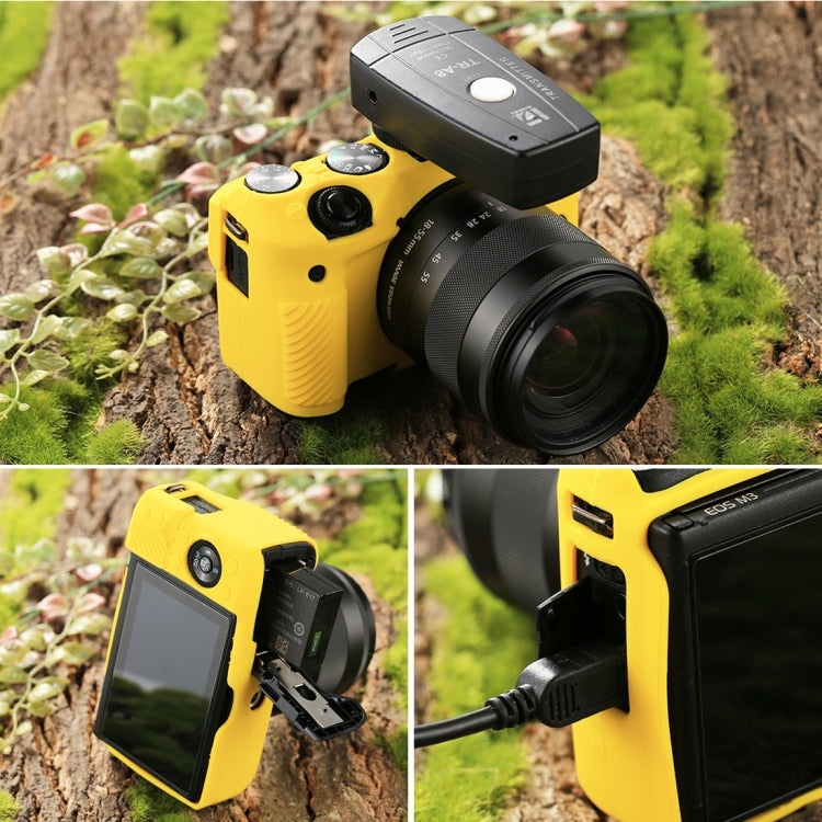 PULUZ Soft Silicone Protective Case for Canon EOS M3(Yellow) - Protective Case by PULUZ | Online Shopping South Africa | PMC TechLife | Buy Now Pay Later Mobicred