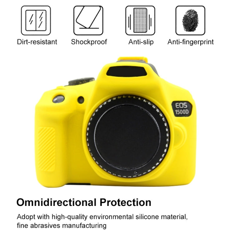 PULUZ Soft Silicone Protective Case for Canon EOS 1300D / 1500D(Yellow) - Protective Case by PULUZ | Online Shopping South Africa | PMC TechLife | Buy Now Pay Later Mobicred