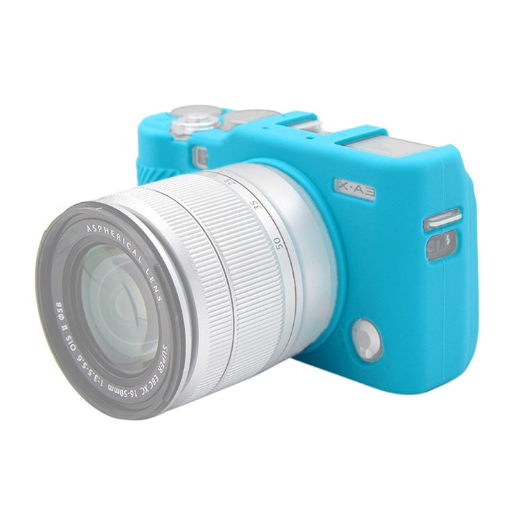 PULUZ Soft Silicone Protective Case for FUJIFILM X-A3 / X-A10(Blue) - Protective Case by PULUZ | Online Shopping South Africa | PMC TechLife | Buy Now Pay Later Mobicred