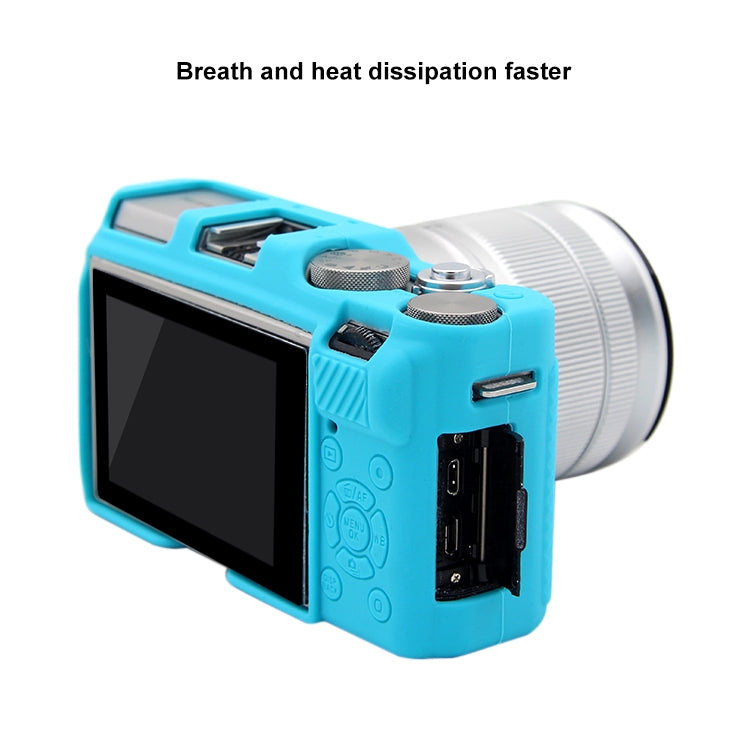 PULUZ Soft Silicone Protective Case for FUJIFILM X-A3 / X-A10(Blue) - Protective Case by PULUZ | Online Shopping South Africa | PMC TechLife | Buy Now Pay Later Mobicred