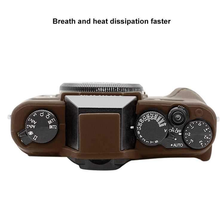 PULUZ Soft Silicone Protective Case for FUJIFILM XT10(Coffee) - Protective Case by PULUZ | Online Shopping South Africa | PMC TechLife | Buy Now Pay Later Mobicred