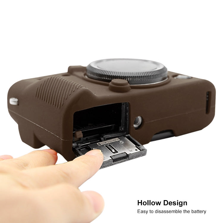 PULUZ Soft Silicone Protective Case for FUJIFILM XT10(Coffee) - Protective Case by PULUZ | Online Shopping South Africa | PMC TechLife | Buy Now Pay Later Mobicred